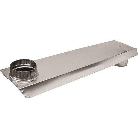 DENDESIGNS Aluminum Rectangular Dryer Vent Duct, 90 deg, 6 x 2 in. DE2629651